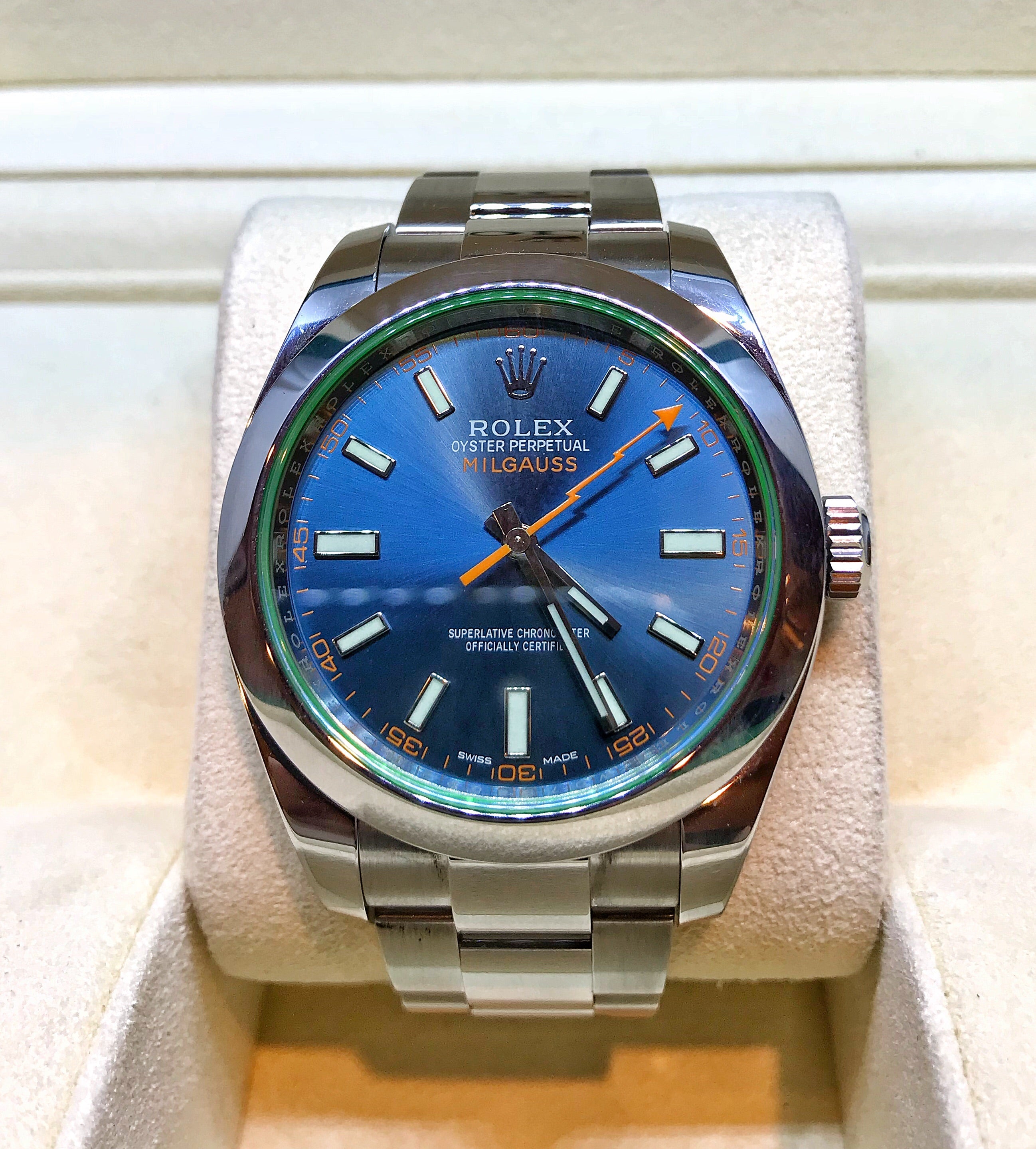 rolex milgauss blue review