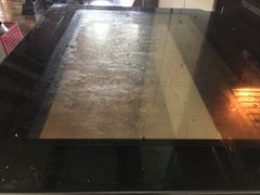 pulizia del vetro del forno