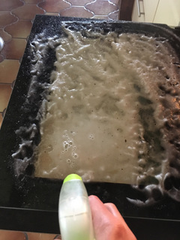 pulizia del vetro del forno
