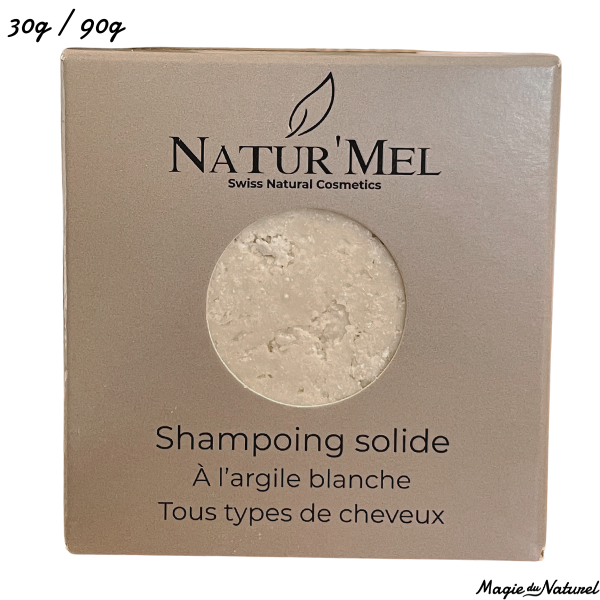 Shampoing solide à l'argile blanche - Natur'Mel - La Magie du Naturel