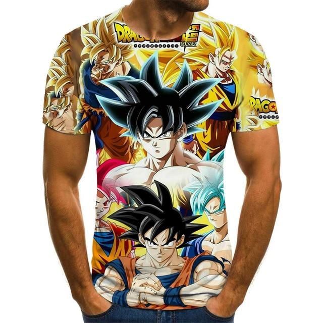 Dragon Ball Z T Shirt Men Summer Super Son Goku Slim Fit 3d Shopigear