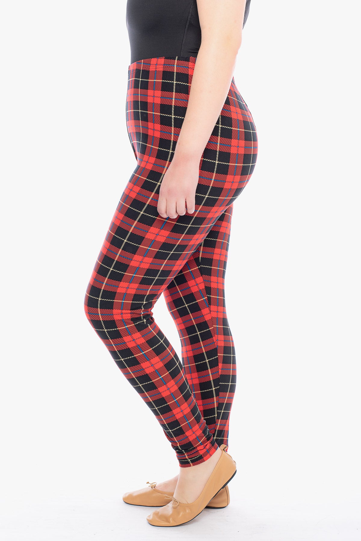 Colisha High Waisted Plaid Leggings for Women Tummy Control Work Stretch  Pants Workout Yoga Activewear Skinny Tight Trousers - Walmart.com