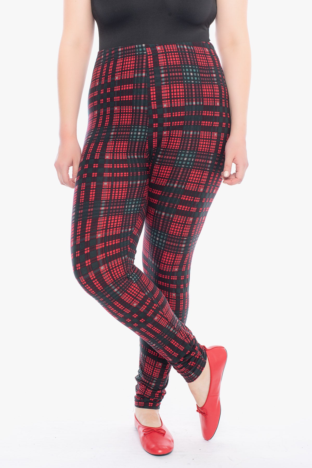 SHEIN Plus Plaid Leggings | SHEIN IN