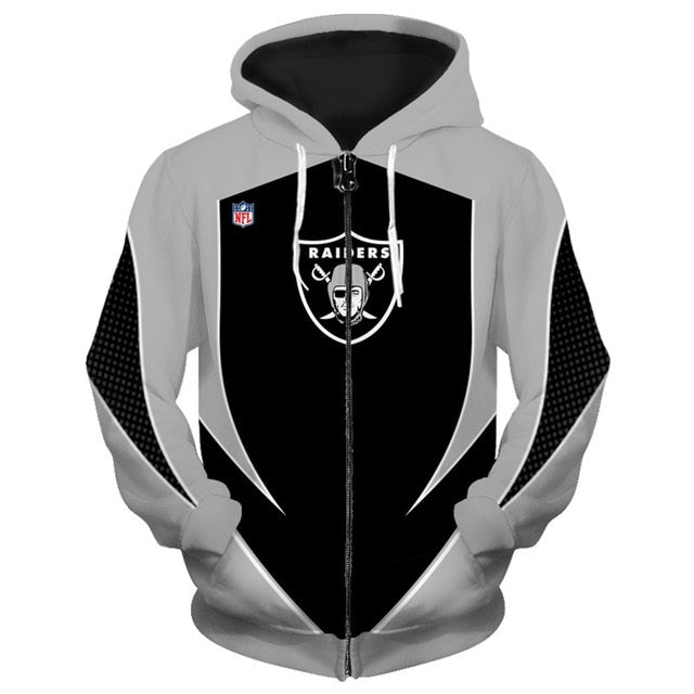 oakland raiders zip up hoodie