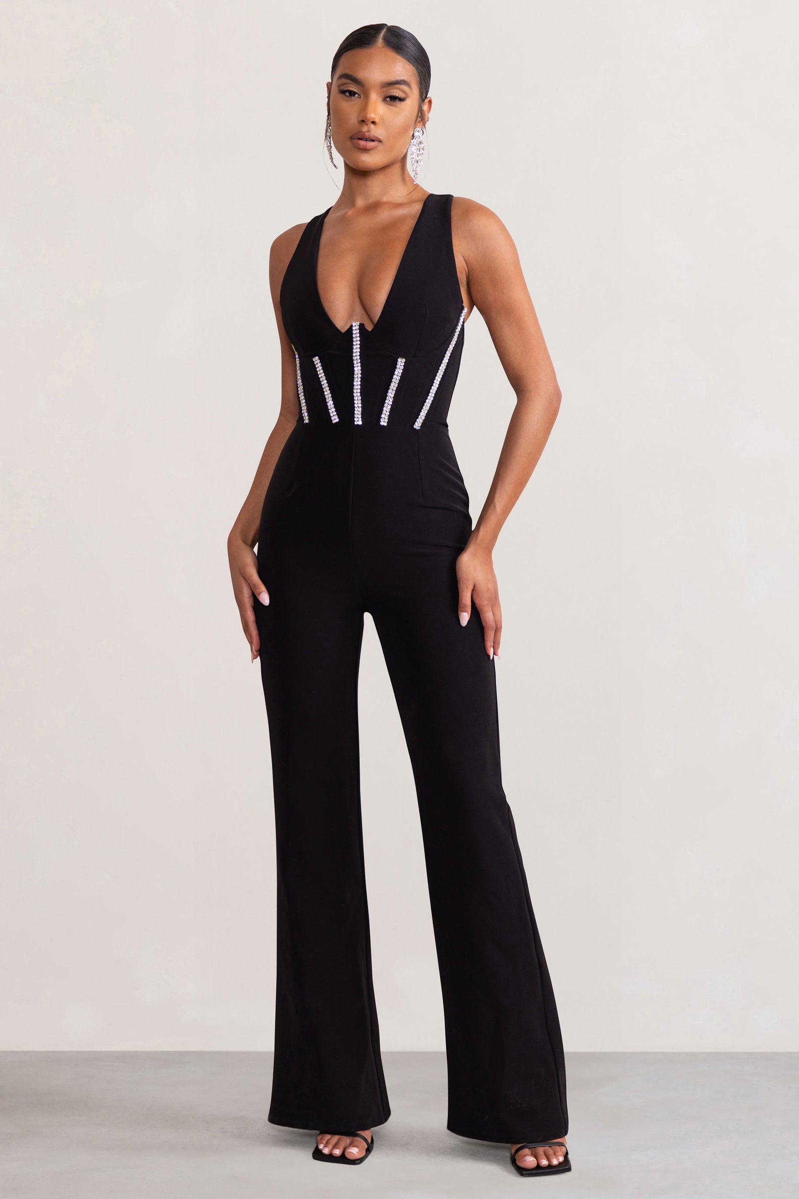 Just Got Paid Rhinestone Jumpsuit - Black | Teenage fashion outfits, Black  jumpsuit, Fashion drawing dresses