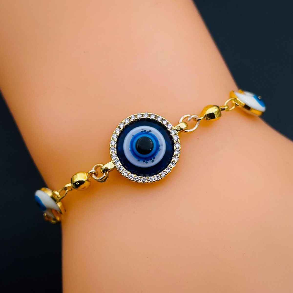 Buy Wholesale Blue Evil Eye Charm Bracelet for Protection Good Luck Turkish  Nazar by JEWELRSTITION  Handshake Marketplace