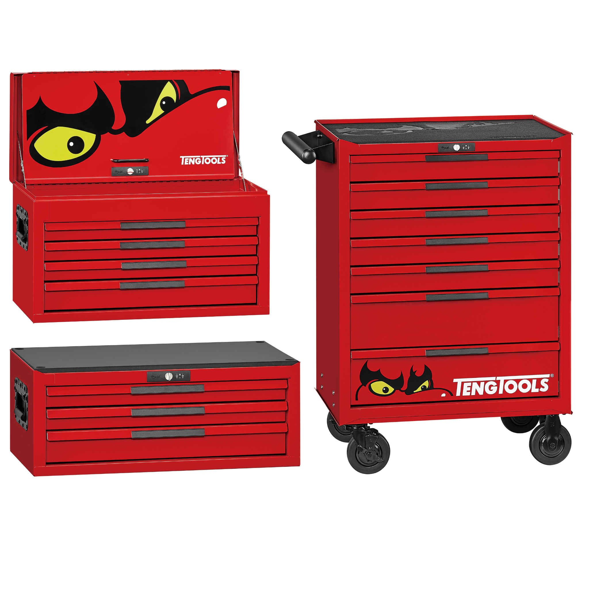  Teng Tools 140 Piece PRO35 14 Drawer 26 Inch Wide Service Hand Tool Kit - TC8140NF