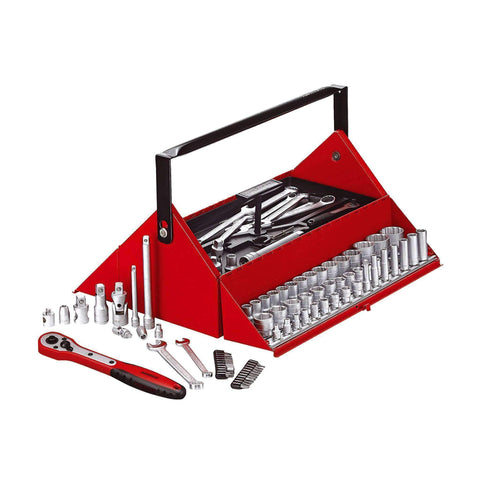 Caja de herramientas de estilo maletín con ruedas, con 187 piezas