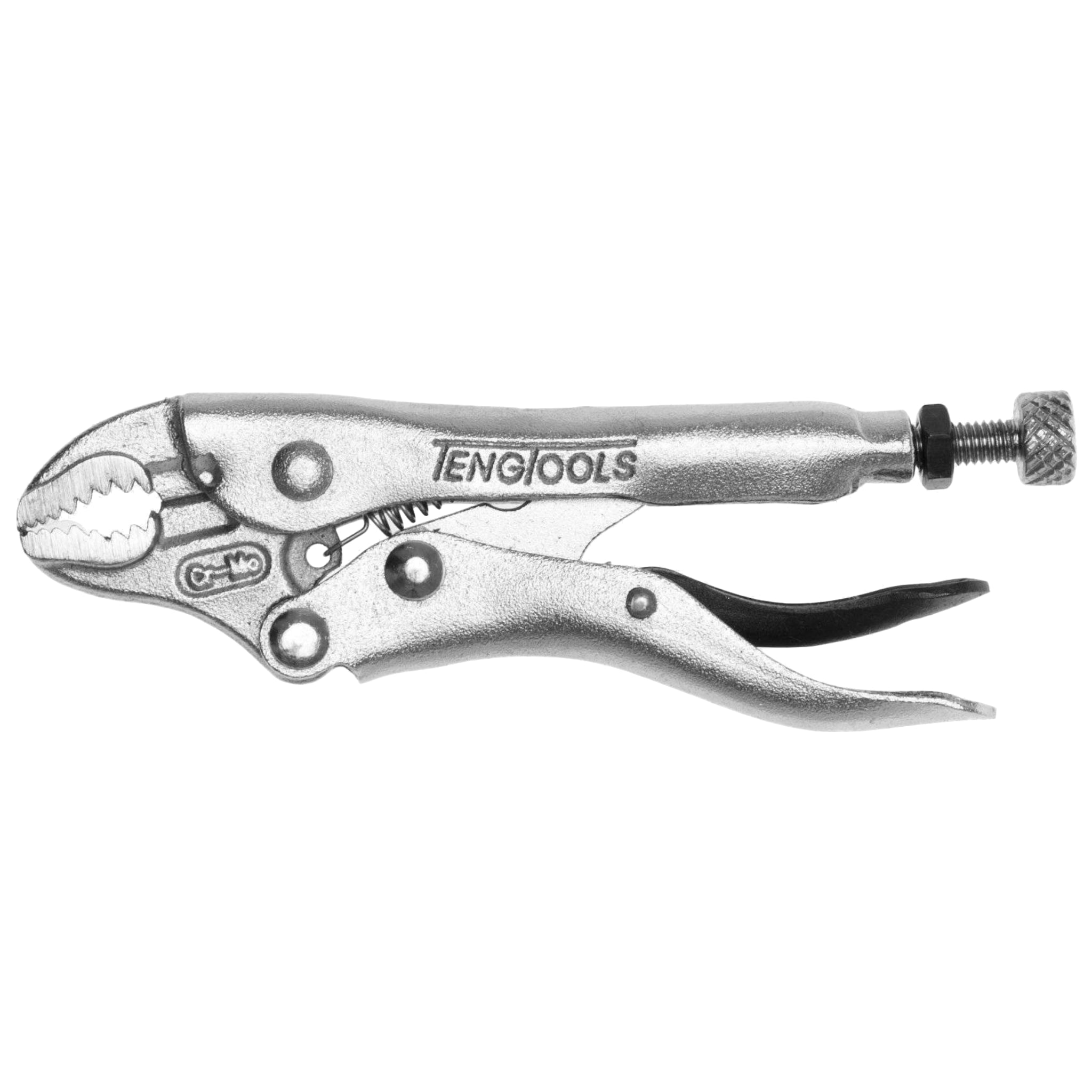 Teng Tools Locking Vise Grip Style Pliers With Curved Jaws - 5 Inch