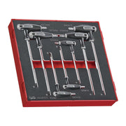 Teng Tools 7 Piece T Handle Torx (TX) Key Driver Foam Set with TPX Ends (TX10 to TX40) - TEDTX7