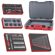 Teng Tools 129 Piece 3/8 Inch Drive Socket, Wrench & Bit Foam Kit - TC-6T-8