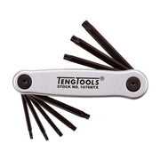 Teng Tools Jeu de 8 clés Torx/Allen rétractables de qualité industrielle (TX9 - TX40) - 1476NTX