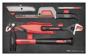 Teng Tools TEFX06E - Juego de 6 alicates, llaves, martillo de ingeniero, cuchillo y sierra, bandeja de espuma EVA general