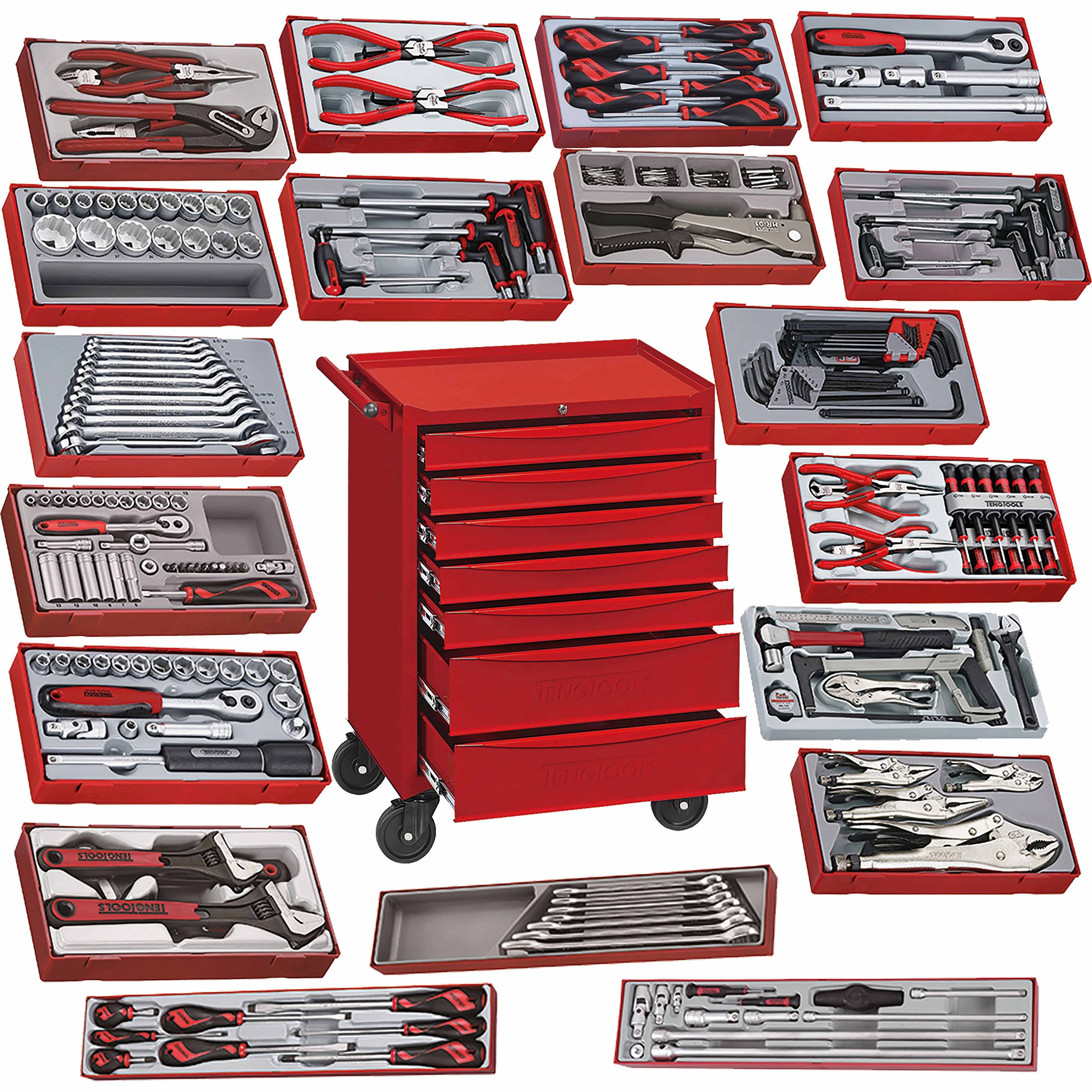 Teng Tools 187 Piece Mechanics Portable Barn Style Tool Kit TC187 – Teng  Tools USA