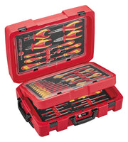 Teng Tools 56 Piece 1000 Volt Insulated Torque Screwdriver, Wrench, Plier & Mixed Screwdriver Portable EVA Foam Tool Kit - SCE3