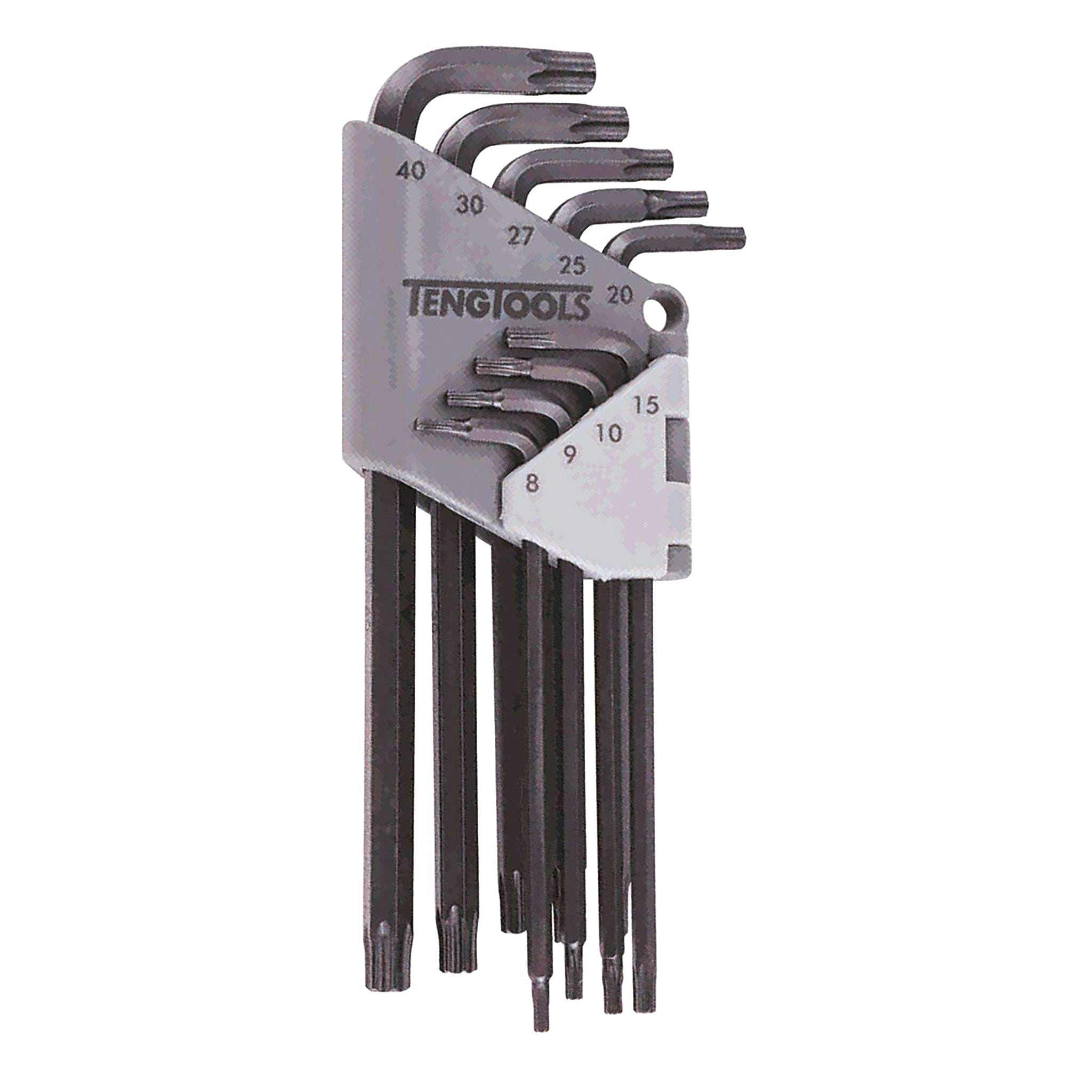 Teng Tools 9 Piece Black Industrial Grade Torx Key / Allen Wrench Set (TX8 - TX40) - 1479TX