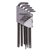 Teng Tools Jeu de 9 clés Torx/clé Allen noires de qualité industrielle (TX8 - TX40) - 1479TX