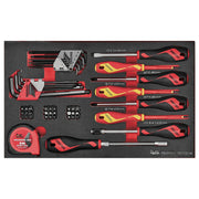 Teng Tools Tournevis mixte 54 pièces, clé hexagonale/TX, embout, tournevis à mandrin rapide et plateau en mousse EVA - TEFMDI54