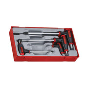 Teng Tools 7 Piece Metric T Handle Ball Point Hex Allen Key Set (2.5mm to 8mm) - TTHEX7