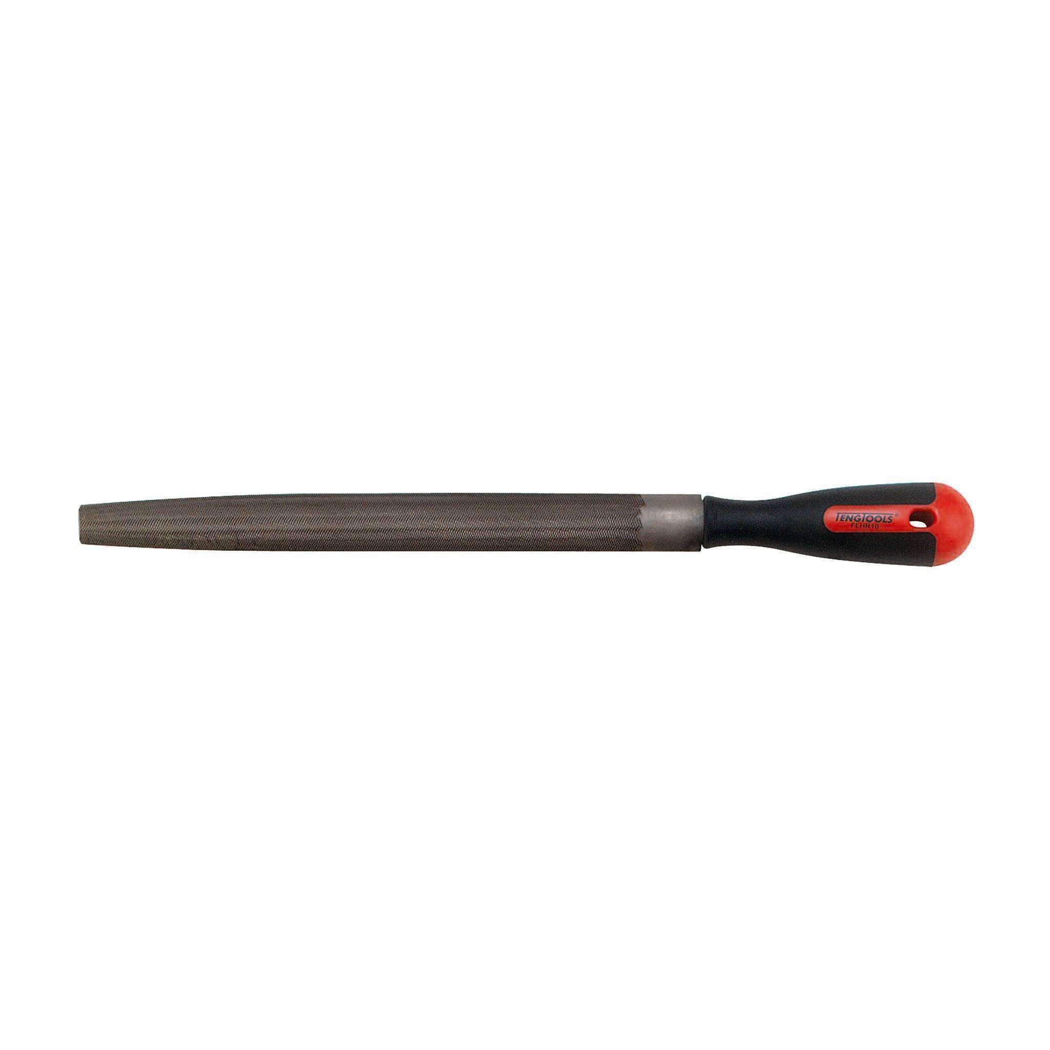 Teng Tools 10 Inch 2nd Cut Half Round Type 2nd Cut Hand File - FLHR10