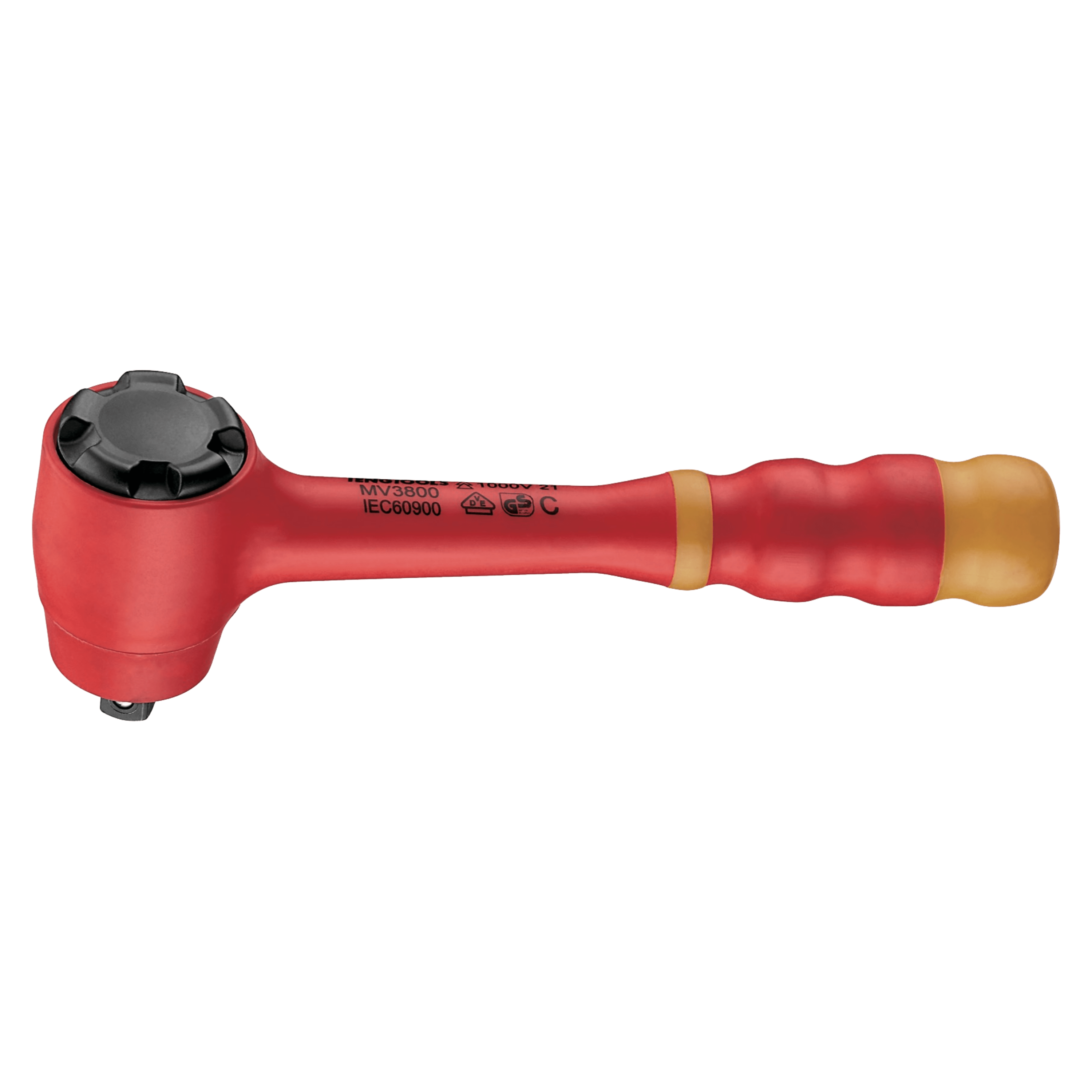 Teng Tools 3/8 Inch Drive 1000 Volt Insulated 72 Teeth Ratchet , Electricians Tool , Insulated Tool , Electrical Tool - MV3800