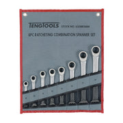 Teng Tools 8 Piece Ratcheting Combination Wrench Set 8mm - 19mm - 6508RSMM