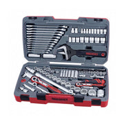 Teng Tools 127 Piece 1/4, 3/8 & 1/2 Drive Metric & SAE Regular/Shallow & Deep Socket Set - TM127