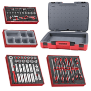 Teng Tools 116 Piece 1/2 Inch Drive Socket, Screwdriver & Bit Foam Kit - TC-6T-3