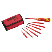 Teng Tools 9 Piece 1000 Volt Insulated Mixed Interchangeable Screwdriver Blade Wallet - MDV909N