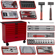 Teng Tools 595 Piece Truck HGV 37 Inch Wide 7 Drawer Wagon Mega Master Workstation Tool Kit - TKW37R595T