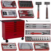 Teng Tools TKW37R595T - Kit de herramientas para estación de trabajo Mega Master, 595 piezas, para camión HGV, 37 pulgadas de ancho, 7 cajones 