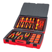 Teng Tools TC-6TE02 - Destornillador y alicate de torsión, destornillador ranurado, PH, PZ y aislado de 1000 voltios, 29 piezas, kit de herramientas de espuma EVA portátil para electricistas