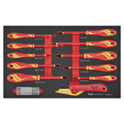 Teng Tools Bandeja de herramientas de espuma EVA para destornillador y cuchillo ranurado, PH, PZ, aislado, de 1000 voltios, 15 piezas - TEFMDV15