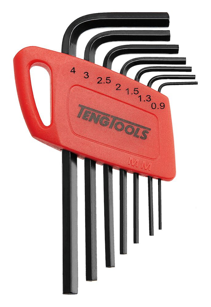 Teng Tools 7 Piece Mini Metric L Shape Allen Wrench Hex Key Set (0.9MM To 4MM) - 1477MM