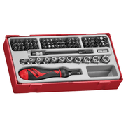 Teng Tools 84 Piece 1/4 Inch Drive Socket, Bit and Ratcheting Chuck Screwdriver Set - TTMDR84