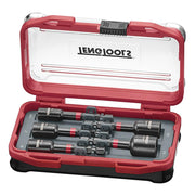 Teng Tools 5 Piece 1/4 Inch Hex Drive 6 Point Metric & SAE Impact Nut Setter Driver Set - TBNSI5