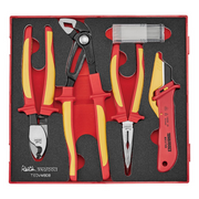 Teng Tools 8 Piece 1000 Volt Insulated Mixed Plier & Knife EVA Foam Tool Tray - TEDVMB08