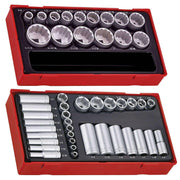 Teng Tools 47 Piece Mixed Drive SAE Socket Set - TT1215AF