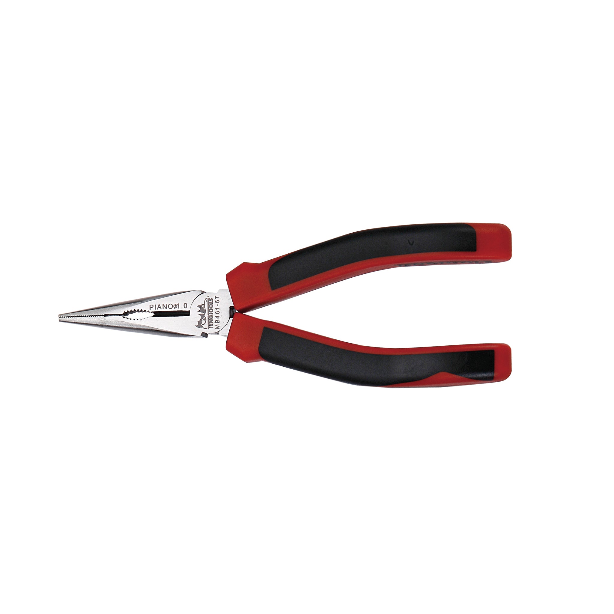 Teng Tools Long Nose Pliers With TPR Grip Handles - 8 Inch