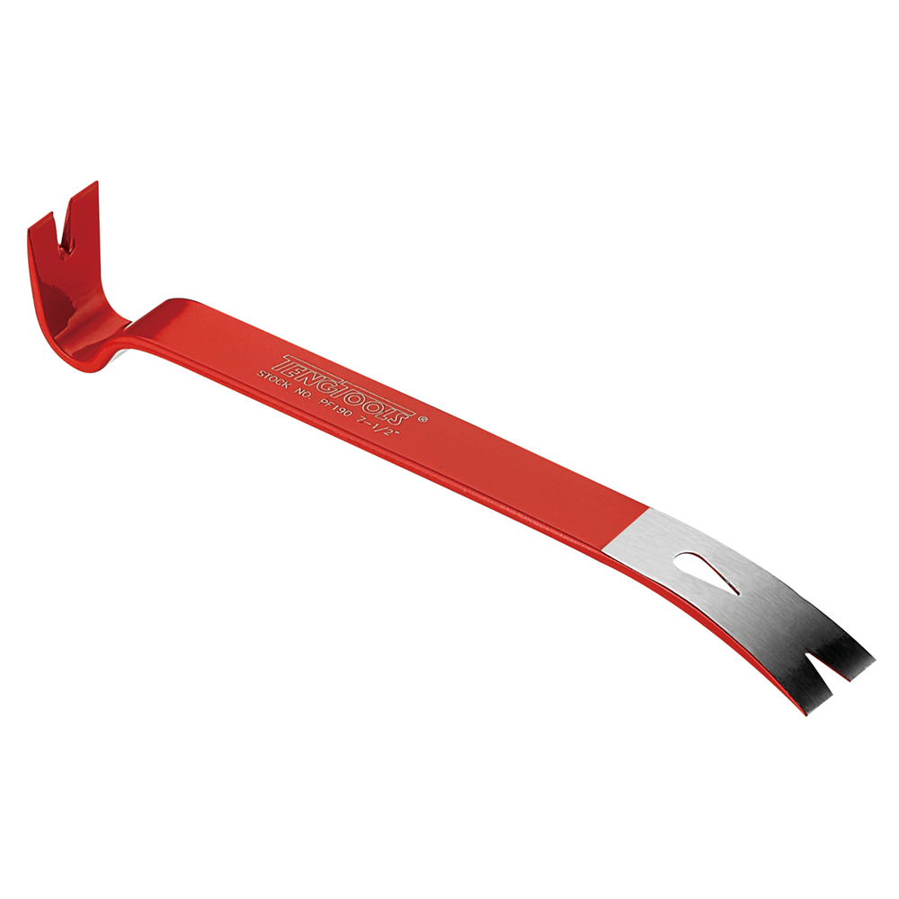 Teng Tools 7.5 Inch Long Wrecking Pry Bar For Leverage, Nail Removal And Can Opening - PF190