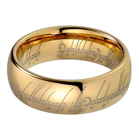 White gold lord of the rings wedding on sale band