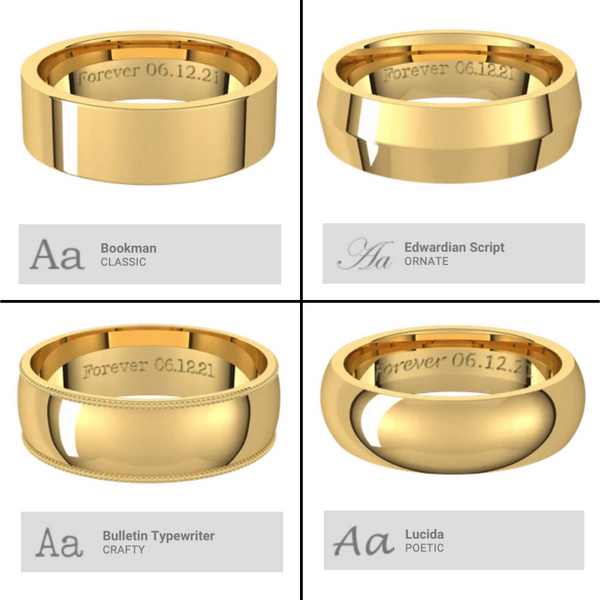 Thick Solid Gold Wedding Ring Hand Stamped Vows Custom Personalized Unisex Wedding  Band Him or Her Engraved Artisan Handmade Fine Jewelry