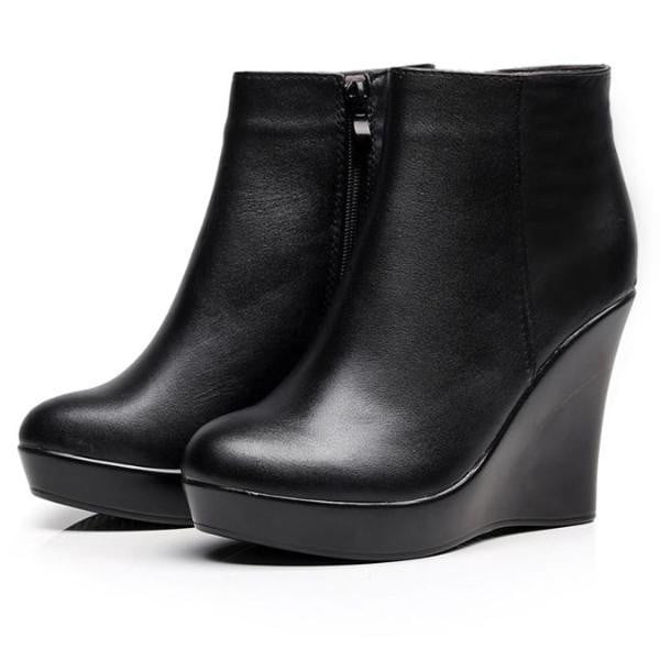 womens boots wedge heel