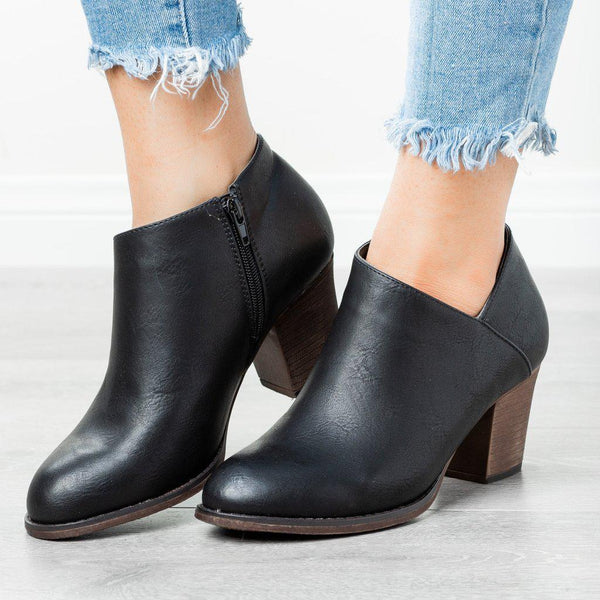 ankle boots with low heel for women