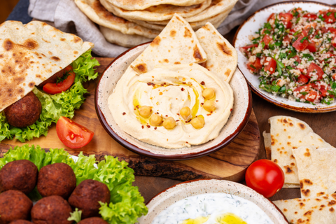 Table spread traditional Palestinian Cuisine