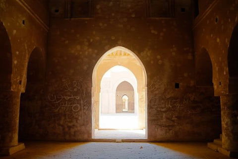 View through the doorway of a fortress in Karbala, Iraq
