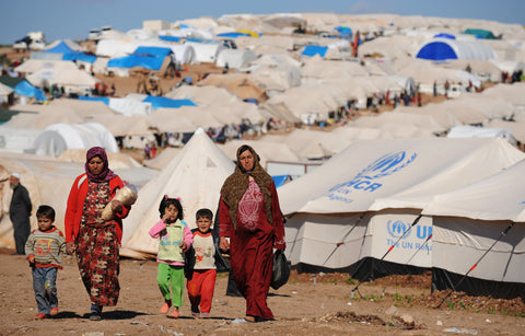 Displaced Syrian refugees after the earthquake and floods of 2023