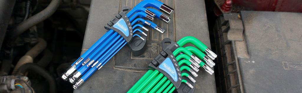 Allen key set with a variety of sizes