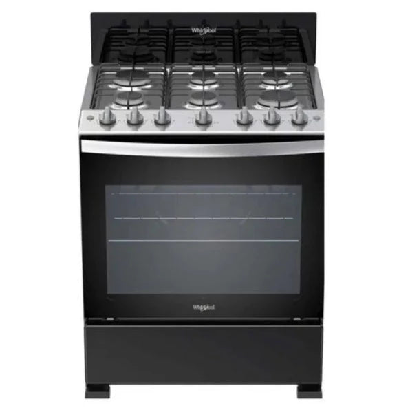 Estufa A Gas Whirlpool Lwfr3100b | 30" | 6 Quemadores | Color Negro