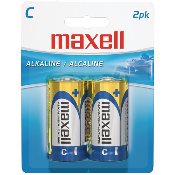 Baterías Alcalinas Maxell | C | 2 Unidades